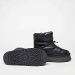 Ботинки из эко кожи чёрного цвета с подкладкой из шерсти